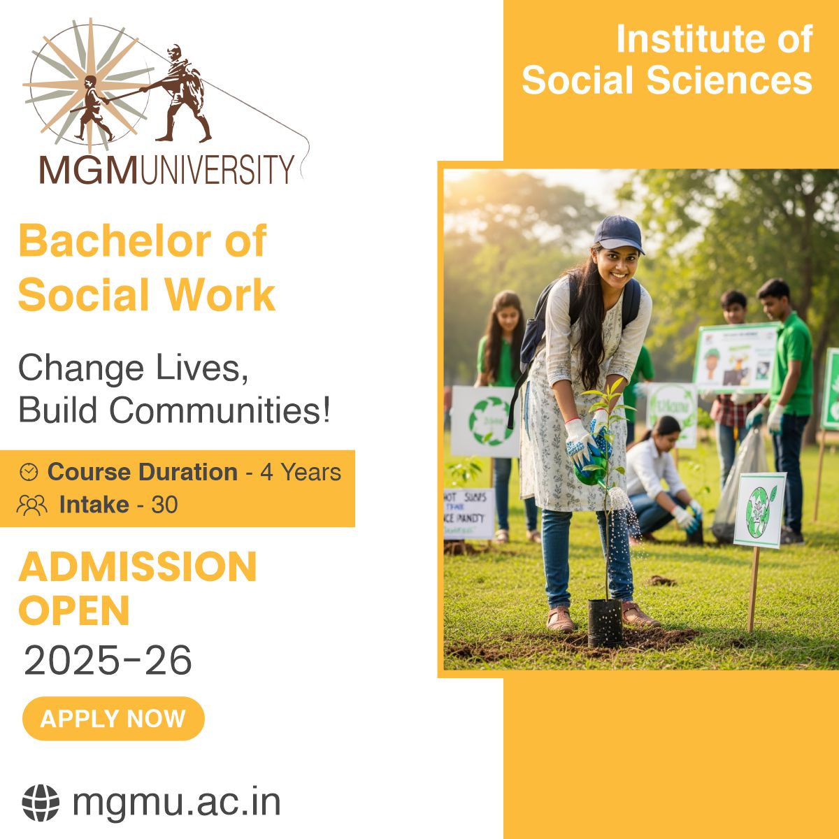 Bachelors of Social Work (BSW) (Hons./Hons. With Research)